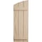 Ekena Millwork Hand Hewn 3 Board Joined Board-n-Batten w/Elliptical Top Faux Wood Shutters, 16 1/2W x 76H, PR SHUBJL16X76HHPR - alternate 11