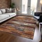 Homeroots 9' X 12' Copper Rust And Ivory Abstract Washable Indoor Outdoor Area Rug 612495 - alternate 6