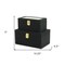 Homeroots 10" Black Solid Wood Box 489364 - alternate 7
