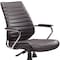 Homeroots Espresso and Silver Adjustable Height Swivel Rolling Office Chair 572167 - alternate 5