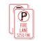 Signmission Fire Lane $250 Fine With No Parking Symbol, 12'' X 18'' 2 Signs, Heavy Gauge Aluminum, 2PK A-1218-2PACK-24022 - alternate 1