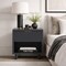 Manhattan Comfort Elara 18 in Solid Wood Nightstand in Charcoal Gray (1-Drawer) NS1794-5 - alternate 4