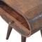 Homeroots 21" Walnut Solid Wood Oval One Drawer Nightstand 651584 - alternate 8