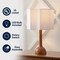Jonathan Y Lisbet 21" Mid-Century Modern Tubular Gourd Resin LED Table Lamp with Octagonal Shade, Brown JYL1160A - alternate 9