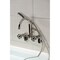Kingston Brass Three-Handle 2-Hole Adjustable Wall Mount Clawfoot Tub Faucet with Knurled Handle and Hand Shower AE8156RKX - alternate 5