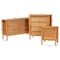 Baxton Studio Jenn Golden Brown Wood Japandi 3-Piece Storage Set with Distressed-Finished Rattan 253-13946-13947-13948-ZORO - alternate 7