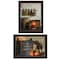 Homeroots Set Of Two Let Your Light Shine 3 Black Framed Print Wall Art, 2PK 407105 - alternate 1