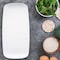 Smarty Had A Party 106 x 5 White w Silver Rim Flat Raised Edge Rectangular Disposable Plastic Plates, 120PK 9311WHS-CASE - alternate 1