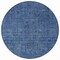 Homeroots 8' Navy Blue And Blue Round Southwestern Washable Indoor Outdoor Area Rug 587070 - alternate 4