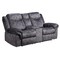 Homeroots 79" Dark Gray Microfiber Power Reclining Loveseat With Storage 561560 - alternate 5