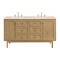 James Martin Vanities Laurent 60 in. Double Vanity, Light Natural Oak, w/ 3 CM Eternal Marfil Quartz Top 545-V60D-LNO-3EMR - alternate 1