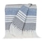Homeroots Charcoal Woven Cotton Striped Throw Blanket 478686 - alternate 7
