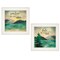 Homeroots Set Of Two Lake or Sunshine 1 White Framed Print Wall Art, 2PK 406025 - alternate 1