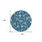 Homeroots 8' Navy Blue Ivory And Gray Round Floral Washable Indoor Outdoor Area Rug 597832 - alternate 5