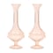 Homeroots Set of Two 9" Pink Glass Trumpet Table Vases, 2PK 632593 - alternate 1