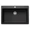 Blanco Liven SILGRANIT 33in Super Single Dual Mount Kitchen Sink - Anthracite 443195 - alternate 1