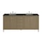 James Martin Vanities Chicago 72" Double Vanity, Walnut Whisper, w/ 3 CM Phantome Eclos Top 503-V72-WLW-3PHT - alternate 1