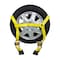 Mytee Products 2inx120in Yellow Side Mount Wheel Tie Down Strap w/ Flat Hook & Dual Ratchet - 3,333 lbs WLL Wheel RST-210SM-DS - alternate 9