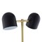 Homeroots 58" Black and Gold Two Light Floor Lamp With Black Bell Shade 530707 - alternate 5