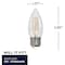 Bulbrite 40W Equivalent Warm White Light B11 Dimmable LED Filament Light Bulb, 4PK 861418 - alternate 3