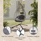 Leisuremod Summit Foldable Egg Swing Chair with Stand, Grey UV-Resistant Wicker, & Weatherproof SSCGR-35LGR - alternate 9