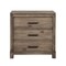 Homeroots 26" Gray Solid and Manufactured Wood Two Drawer Nightstand 399251 - alternate 1