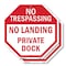 Signmission No Trespassing No Landing Private D, 6 inch X 6 inch, Plastic Sign, 2PK OC-P-2PACK-6-95 - alternate 1