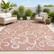 Jonathan Y Maribel Traditional Classic All-Over Scroll Salmon/Cream 3 ft. x 5 ft. Indoor/Outdoor Area Rug TSN205A-3 - alternate 1
