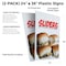 Signmission Sliders, Plastic Signs Only 24 Inch x 36 Inch, Corrugated Plastic, 2PK CSB-2436-2PACK-Sliders - alternate 2