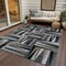 Homeroots 8' X 10' Black Gray And Ivory Geometric Washable Indoor Outdoor Area Rug 598241 - alternate 5