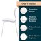 Leisuremod Modern Oyster Transparent Side Dining Side Chair with White Base in Clear OCW-17CL - alternate 8