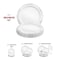 Smarty Had A Party 10" White with Silver Vintage Rim Round Disposable Plastic Dinner Plates (120 Plates), 120PK 860WHS-CASE - alternate 9