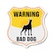 Signmission Beware Of Dog Shield Sign Warning Bad Do, 18 Inch X 18 Inch, Plastic Sign SHI-P-18-361 - alternate 1