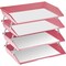 Acrimet Facility 4 Tier Letter Tray Side Load Letter Size Desktop File Organizer Plastic Solid Pink 256.RO - alternate 7