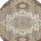 Homeroots 8' Chocolate Beige And Gray Round Oriental Washable Indoor Outdoor Area Rug 596622 - alternate 7
