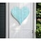 Homeroots 18" Turquoise Reclaimed Wood Heart Wall Decor 384906 - alternate 4