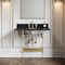 Kingston Brass 36-Inch Black Granite Console Sink with Acrylic Legs and Shelf, 8-Inch, 3-Hole KVPK36KAB7 - alternate 4