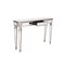 Homeroots 47" Silver and Gold Mirrored Glass Console Table With Drawer 568868 - alternate 7