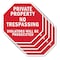 Signmission Private Property No Trespassing Vio, 10 inch X 10 inch, Aluminum Metal Signs, 5PK OC-A-5Pack-10-157 - alternate 1