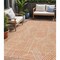 Homeroots 5' X 8' Orange And Ivory Abstract Washable Indoor Outdoor Area Rug 594948 - alternate 1