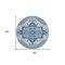 Homeroots 8' Blue Gray And Ivory Round Oriental Washable Indoor Outdoor Area Rug 600146 - alternate 8