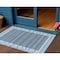 Homeroots 3' X 5' Sky Blue And Denim Blue Striped Washable Indoor Outdoor Area Rug 610504 - alternate 1