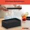 Emporio Kitchen Round Ice Cube Tray Set Pack of 2, BPA-Free, 104 Ice Balls per Tray, Lid & Tongs, Black EMPICES41BK - alternate 7