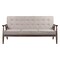 Homeroots 69" Beige Polyester Sofa With Brown Legs 396458 - alternate 6