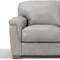 Homeroots 91" Gray Leather Sofa With Black Legs 491297 - alternate 4