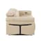 Homeroots 73in Cream and Black Italian Leather Power Reclining Loveseat 720483 - alternate 9