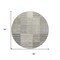 Homeroots 8' Beige Ivory And Taupe Round Striped Washable Indoor Outdoor Area Rug 613153 - alternate 7