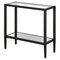 Homeroots 24" Black And Clear Glass And Steel Mirrored End Table With Shelf 544173 - alternate 6