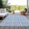 Homeroots 5' X 8' Sky Blue And Denim Blue Medallion Washable Indoor Outdoor Area Rug 589345 - alternate 8