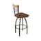 Holland Bar Stool Co Eleanor 30in Swivel Bar Stool with Bronze Finish, Medium Back and Canter Thatch Seat 880 - alternate 1